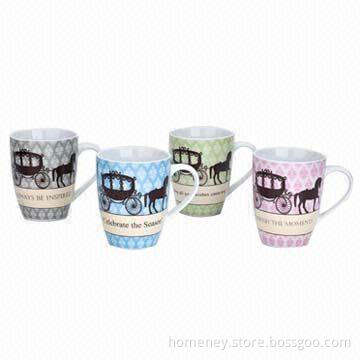 11oz drum-shaped ceramic mugs, customized designs are accepted